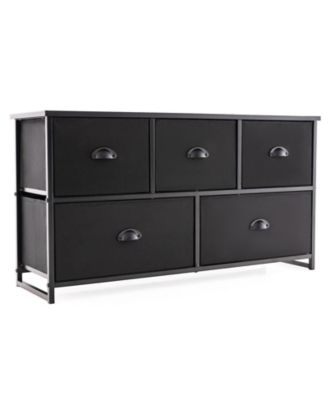 Dresser Storage Tower with 5 Foldable Cloth Storage Cubes