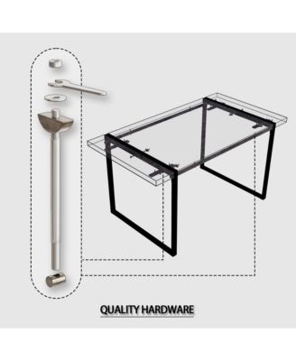 Dining Table & 4 Suede Chairs - Modern Set