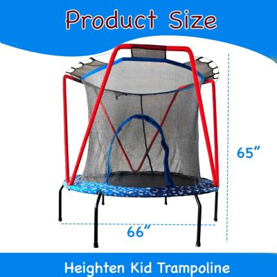 Streamdale 66" Trampoline for Kids Toddler Indoor Outdoor Small Trampolines for Baby with heighten net No-Gap Design for Kids