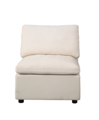 Streamdale Modern Upholstered Middle Module for Modular Sectional,Sectional Sofa Couch Accent Armless Chair, Chenille Beige