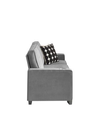 Streamdale 83.86"Snowfleece Fabric sofa,Modern Compressed Couch,3-Seater Sofa, Furniture for Living Room,Bedroom,office, Gray