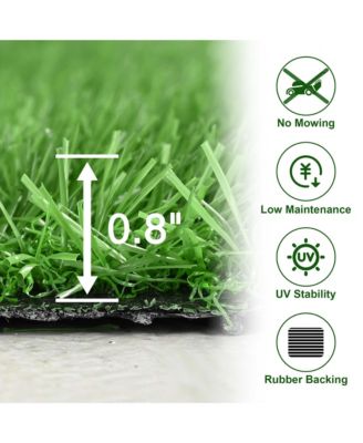 2pcs 50x3 Ft Artificial Grass Turf 0.8" Fake Grass Rug Synthetic Lawn Indoor Batting Tunnels Outdoor Home Decor