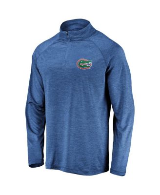 Men's Royal Florida Gators Lightweight Striated Raglan Quarter-Zip Sweatshirt