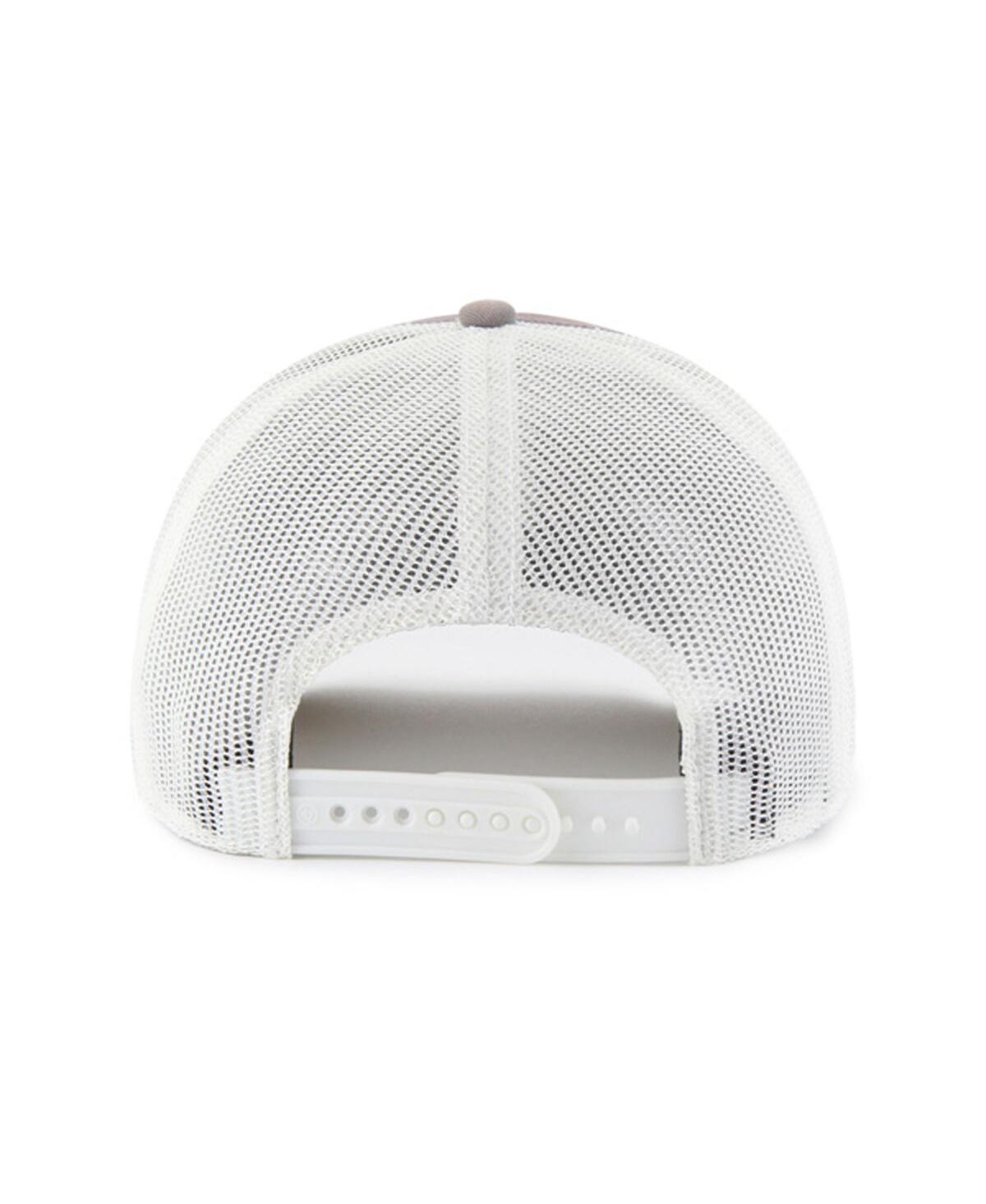 47 Brand Men's Gray/white Cleveland Guardians Tide Sweep Rope Trucker Adjustable Hat