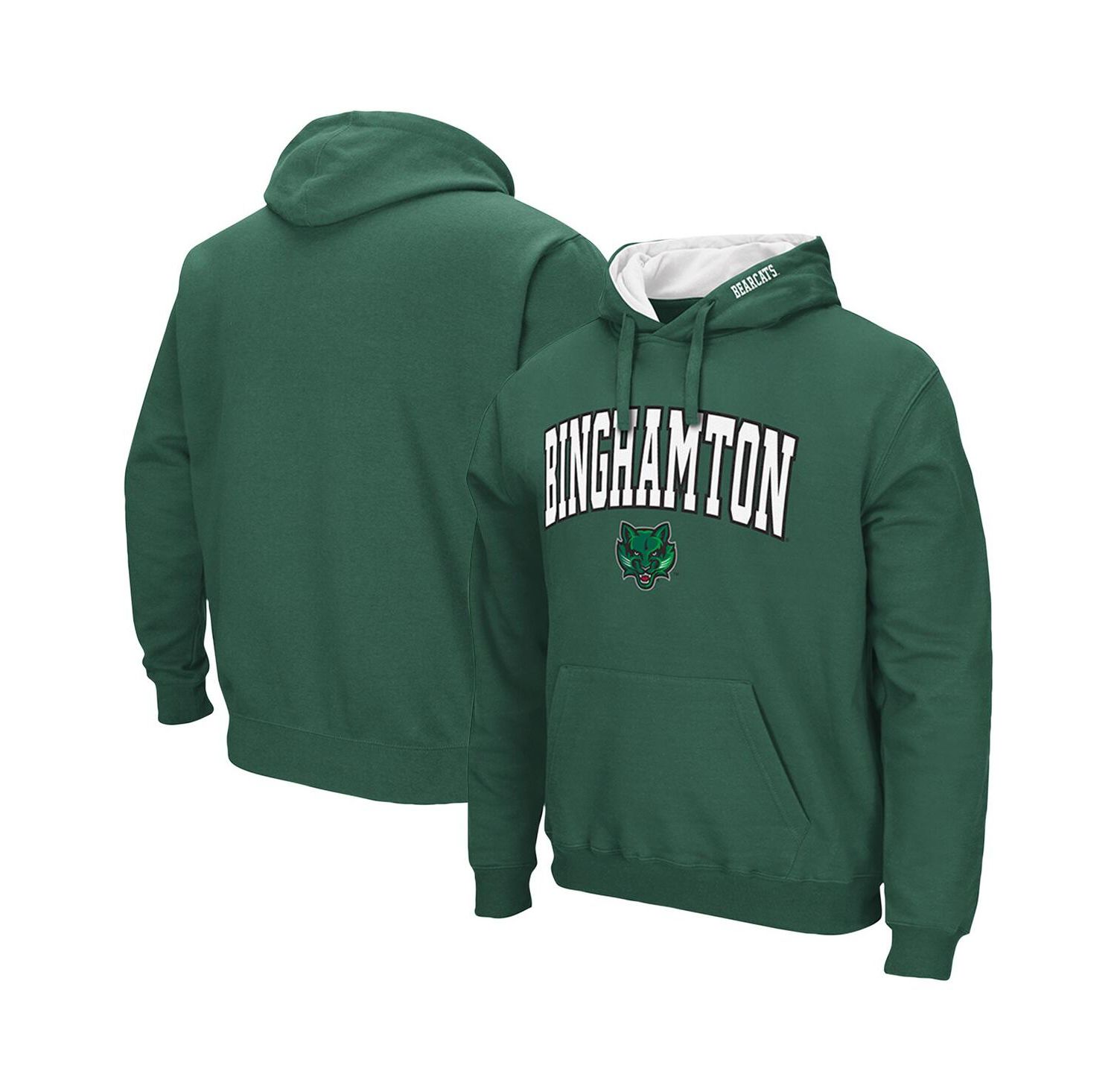 Men's Green Binghamton Bearcats Arch Logo 3.0 Pullover Hoodie