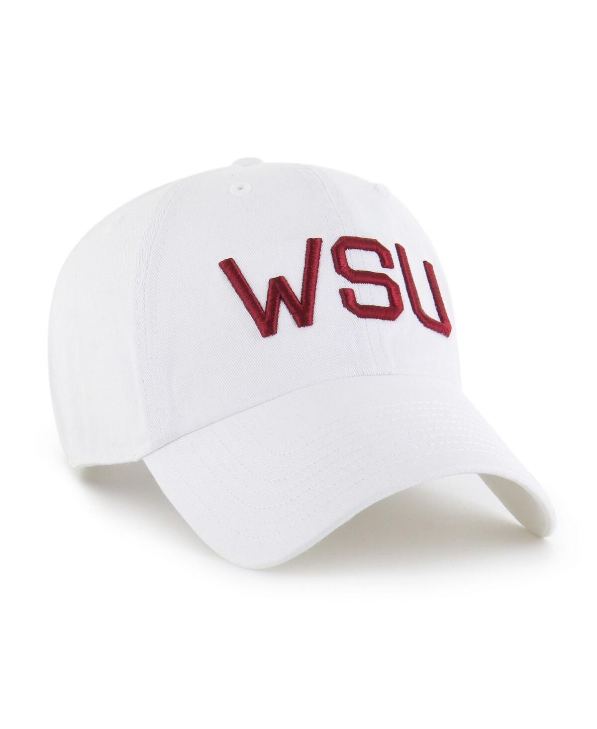 47 Brand Men's White Washington State Cougars Vault Clean Up Adjustable Hat