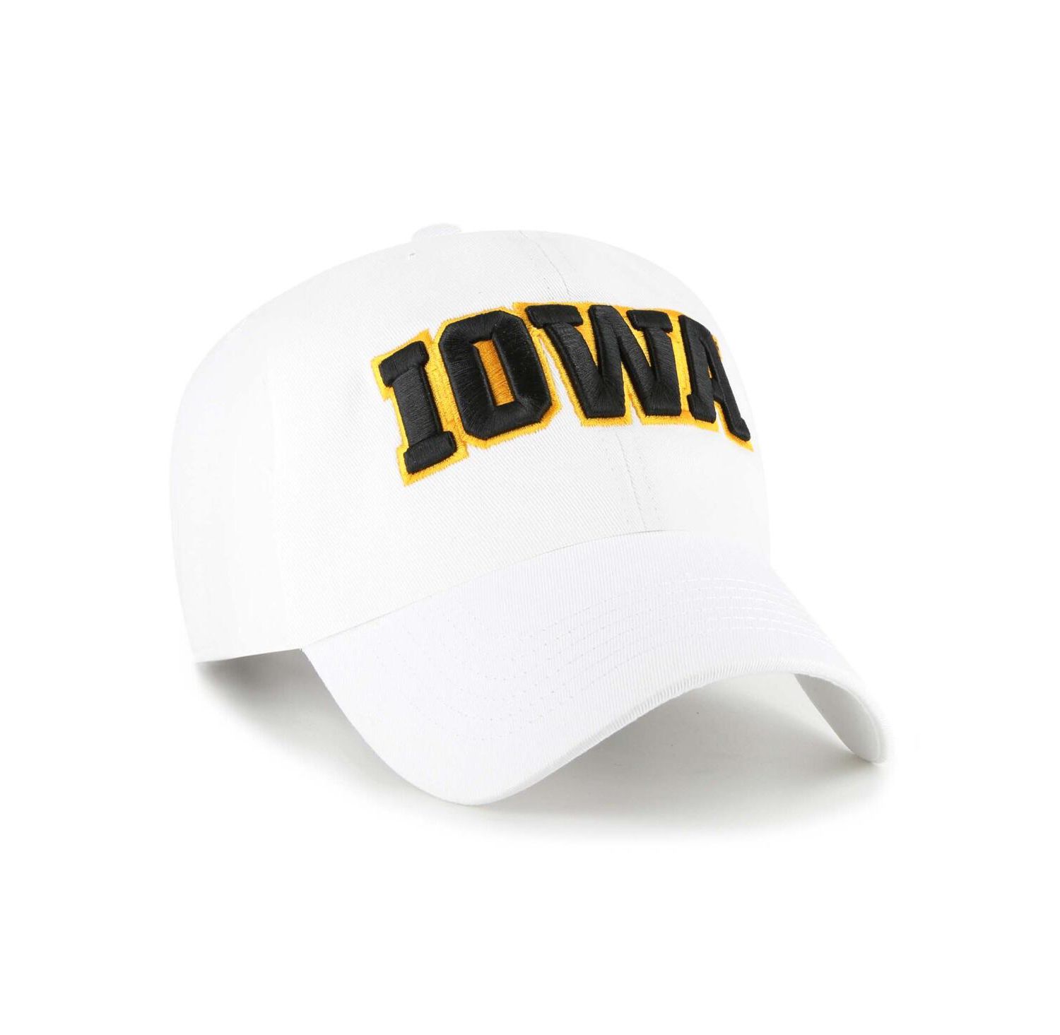 Men's White Iowa Hawkeyes Clean Up Adjustable Hat