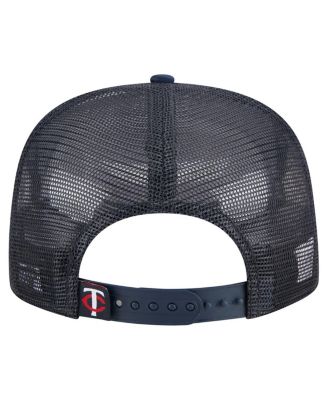 Men's Navy Minnesota Twins Retro Satin Script Golfer Adjustable Hat