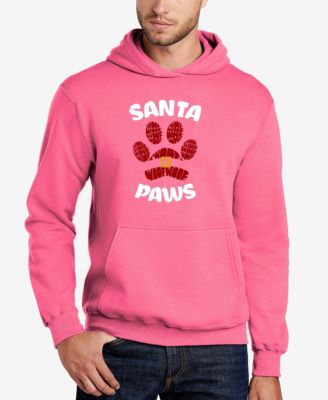 Men's Santa Paws Word Art Hooded Sweatshirt