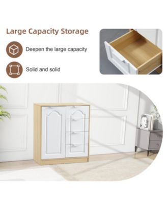 Streamdale Freestanding Storage Cabinet with Adjustable Shelf and Removable Drawers