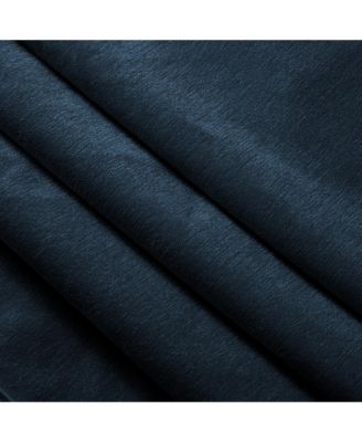 Slipcovered 2-Seater Armless Sofa with Cushions, Chenille Fabric in Blue