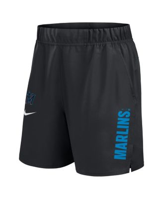 Men's Black Miami Marlins Woven Victory Performance Shorts