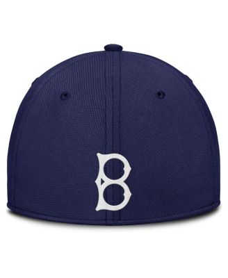 Men's Gray/Navy Brooklyn Dodgers Rise Swoosh Performance Flex Hat