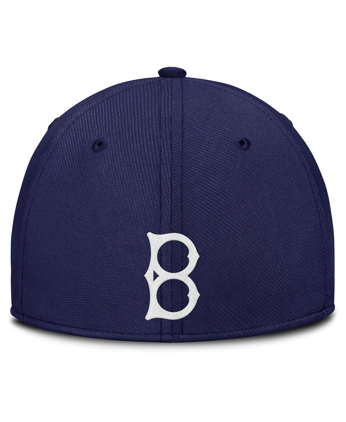 Nike Men's Gray/navy Brooklyn Dodgers Rise Swoosh Performance Flex Hat