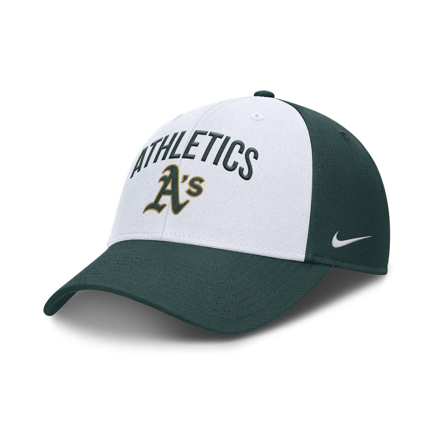 Мужская кепка Nike White/Green Athletics Club Performance Adjustable Hat — фото 1