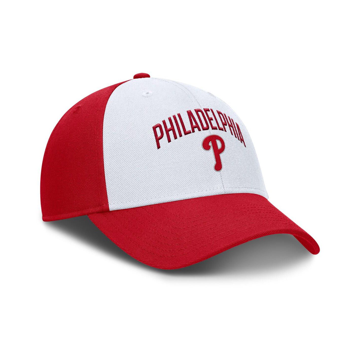 Мужская кепка Nike White/Red Philadelphia Phillies Club Performance Adjustable Hat — фото 4