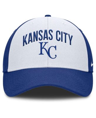 Men's White/Royal Kansas City Royals Club Performance Adjustable Hat