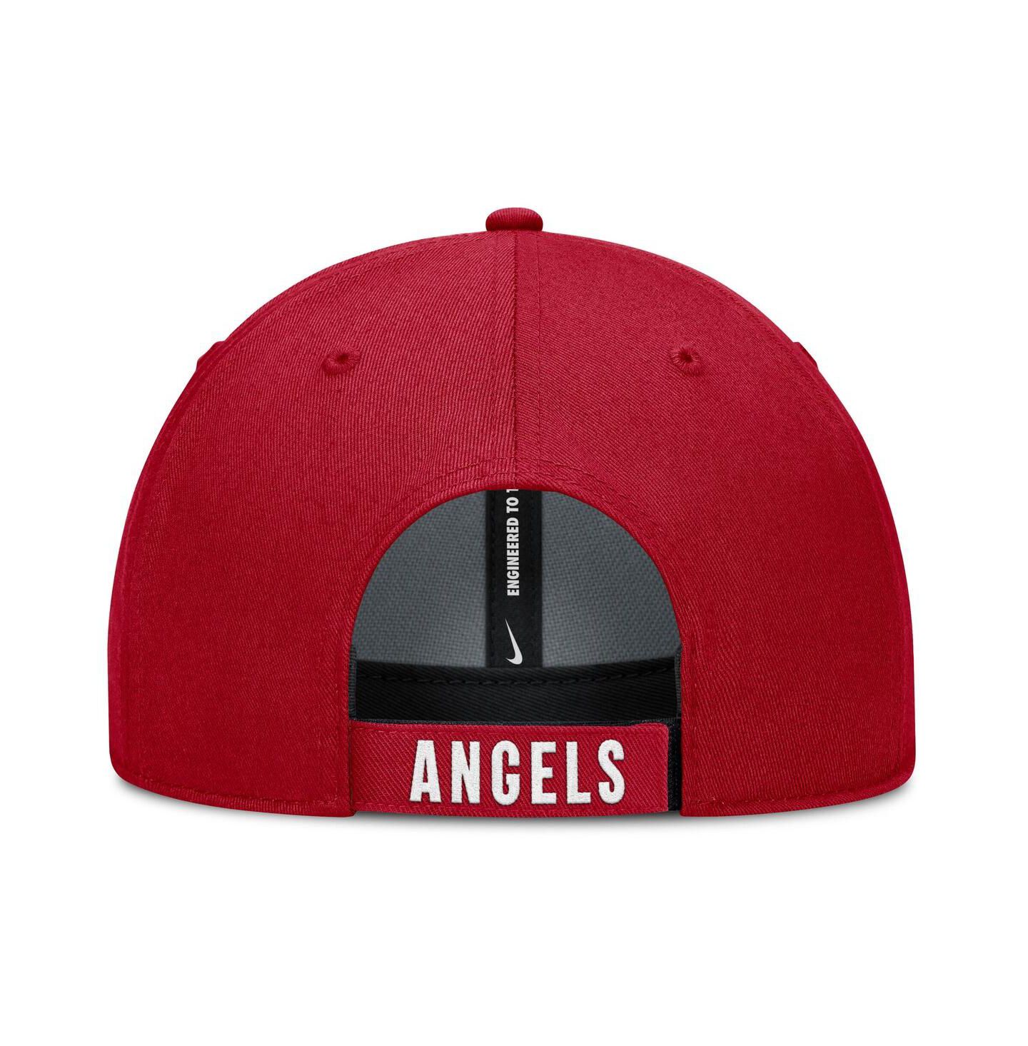Мужская кепка Nike White/Red Los Angeles Angels Club Performance Adjustable Hat — фото 4