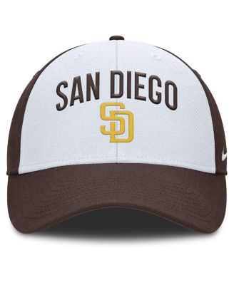 Men's White/Brown San Diego Padres Club Performance Adjustable Hat