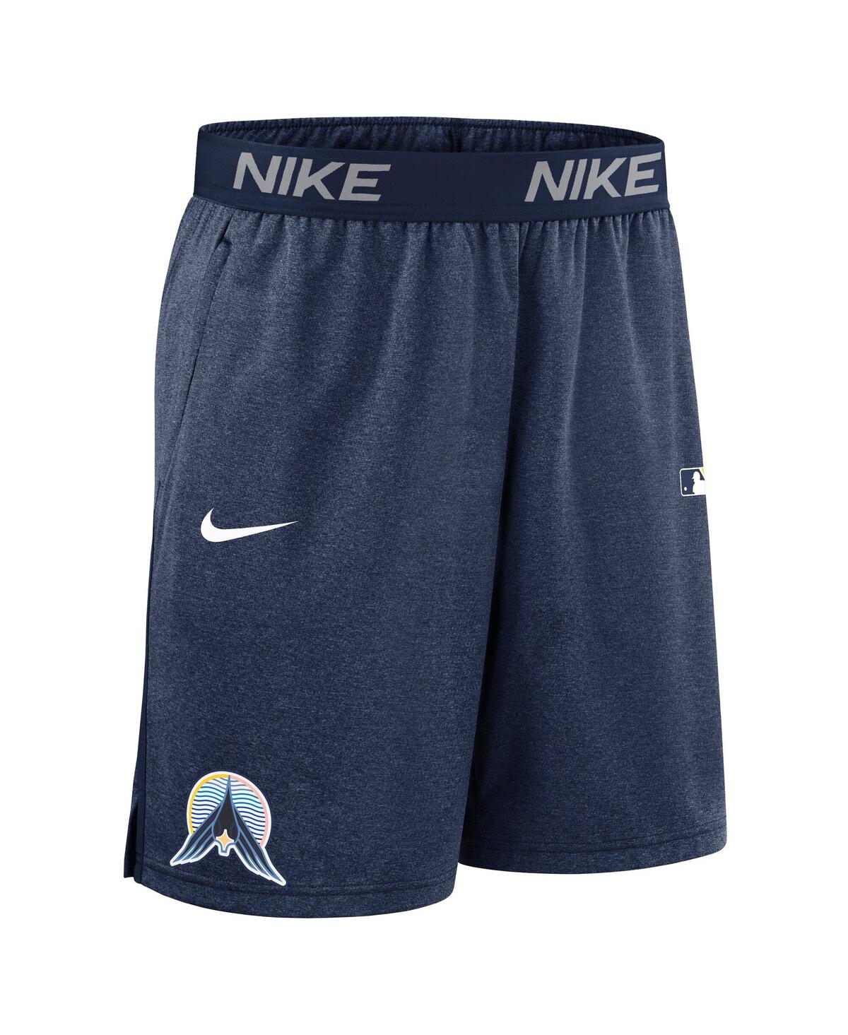 Nike Men's Navy Minnesota Twins Authentic Collection City Connect Performance Knit Shorts In Blue