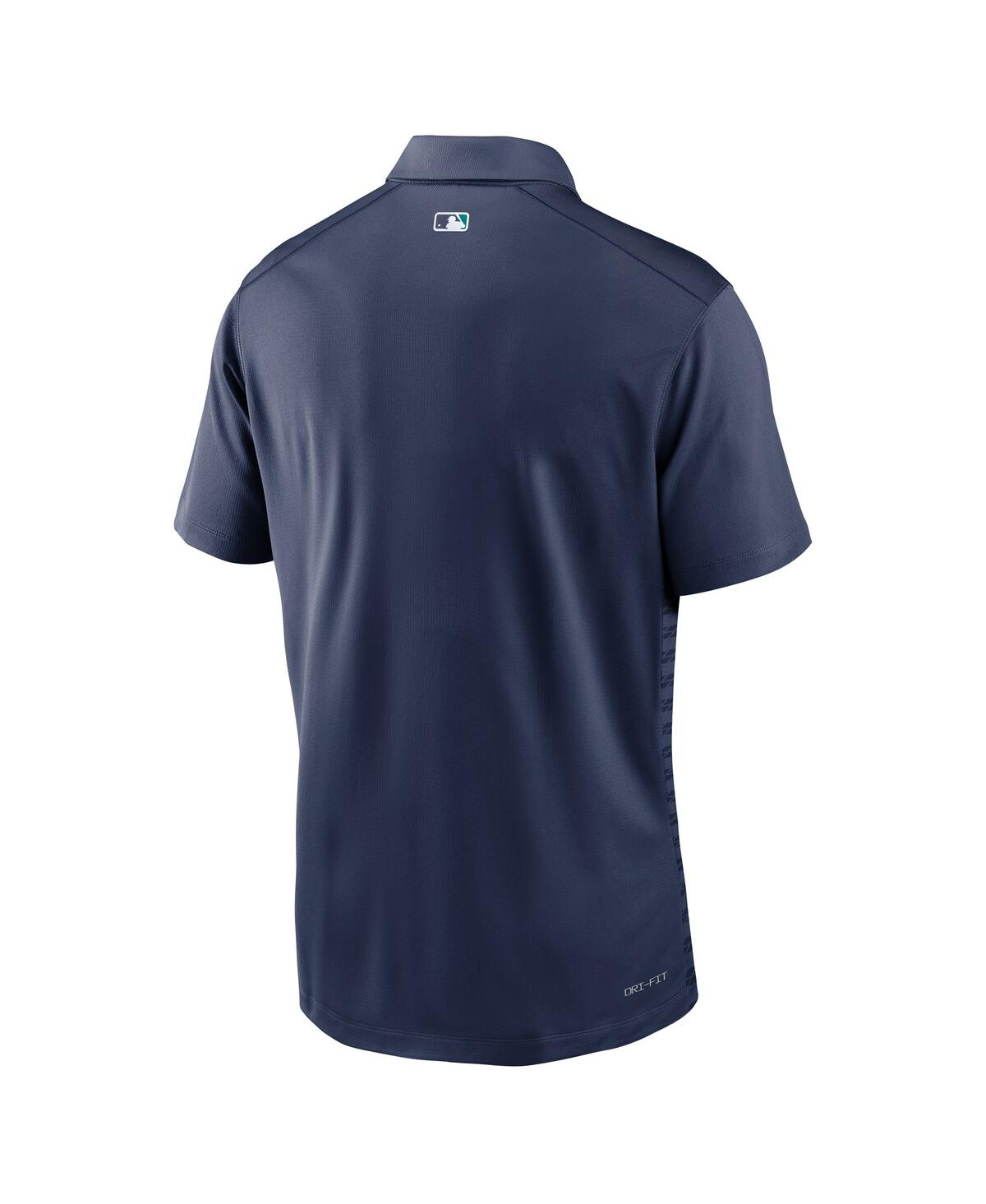 Nike Men's Navy Seattle Mariners Authentic Collection Victory Performance Polo Shirt In Gold