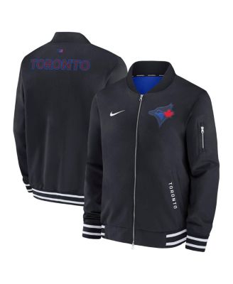 Nike - Men's Black Toronto Blue Jays Authentic Collection City Connect Full-Zip Bomber Jacket
