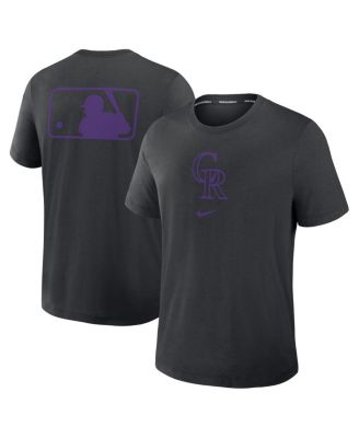 Men's Black Colorado Rockies Authentic Collection Early Work Tri-Blend Performance T-Shirt