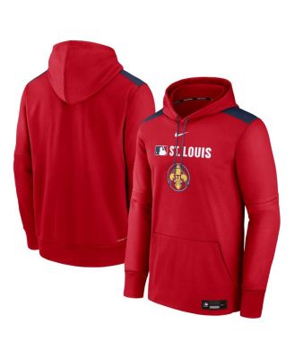 Nike - Men's Red St. Louis Cardinals Authentic Collection City Connect Therma Pullover Hoodie