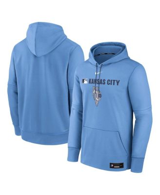 Nike - Men's Light Blue Kansas City Royals Authentic Collection City Connect Therma Pullover Hoodie