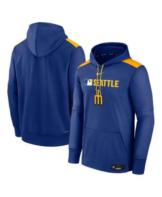 Nike - Men's Royal Seattle Mariners Authentic Collection City Connect Therma Pullover Hoodie