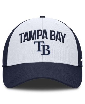 Men's White/Navy Tampa Bay Rays Club Performance Adjustable Hat
