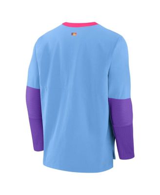 Men's Light Blue/Purple Colorado Rockies 2025 City Connect Authentic Collection Lightweight Player Performance Long Sleeve T-Shirt