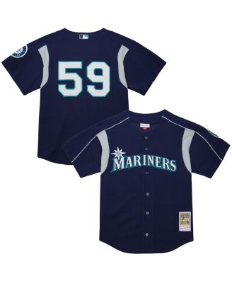 Mitchell & Ness - Men's Felix Hernandez Navy Seattle Mariners Cooperstown Collection Batting Practice Jersey