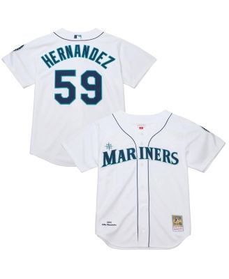 Mitchell & Ness - Men's Felix Hernandez White Seattle Mariners Cooperstown Collection Authentic Jersey