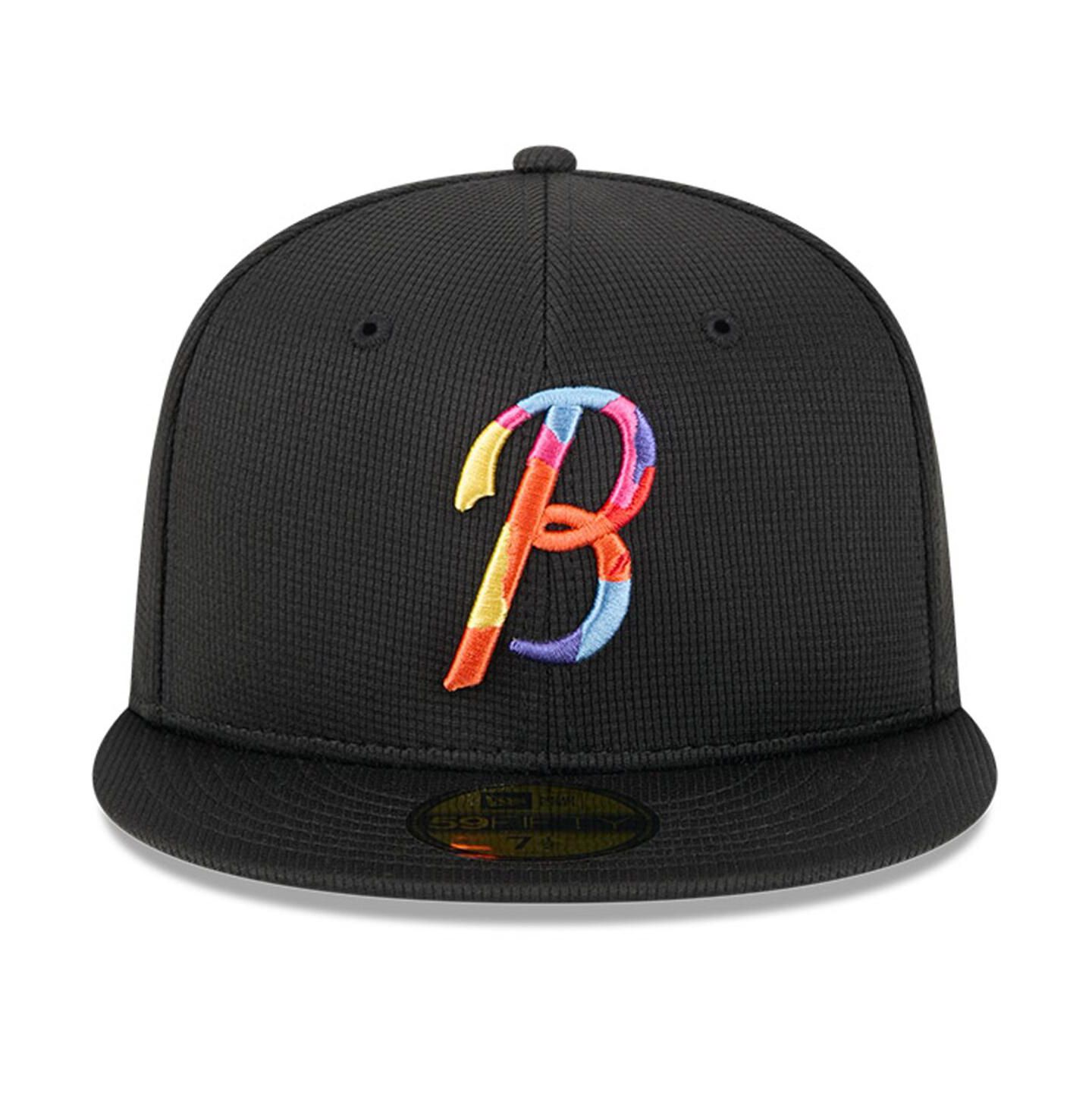 Мужская кепка New Era Black Baltimore Orioles City Connect Batting Practice 59FIFTY Fitted Hat — фото 2