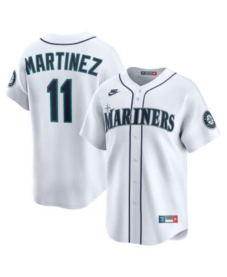 Nike - Men's Edgar Martinez White Seattle Mariners Throwback Cooperstown Collection Limited Jersey