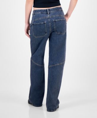 Juniors' Slouchy Skater Wide-Leg Jeans