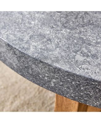 Streamdale Modern Gray Textured MDF Coffee Table, 31.4" Round