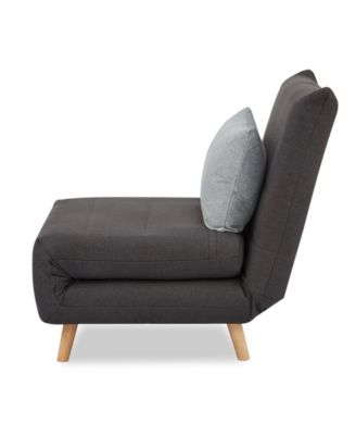 33" Polyester Susie Convertible Chair Bed, Created for Macy's