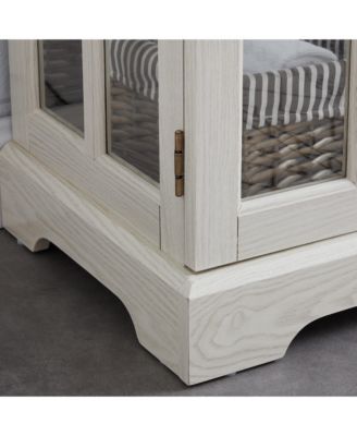 Streamdale Elegant LED Curio Cabinet Adjustable Shelves, Retro Display, Home Storage