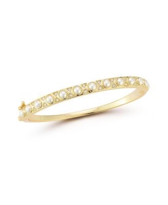 Rachel Zoe 14K Gold Plated Sterling Silver Cultured Freshwater Pearl Bangle - Gold 314$