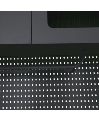  Freestanding 63" W Buffet with Hutch, Coffee Bar Storage Cabinet, Blue