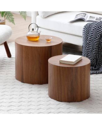 2-Pc. Set Wood Nesting Coffee Tables
