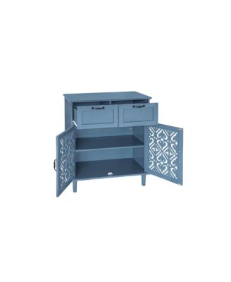 31” Wood Accent Cabinet – 2-Drawer 2-Door Storage Unit for Living Room or Entryway