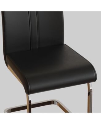 Modern Faux Leather Upholstered Dining Chairs (Set of 2)