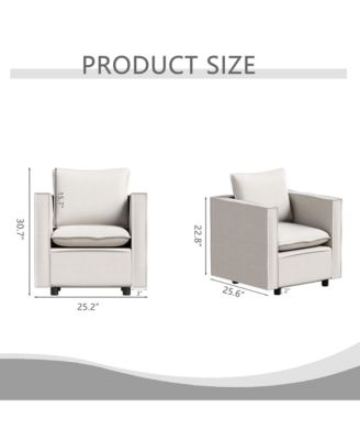 Armchair with Pillow – Soft, Stylish & Compact for Bedrooms, Corners, Reading Rooms – Comfortable Seating with Modern Look
