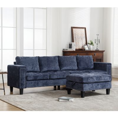 5-Seat Sectional Sofa with Ottoman & Storage