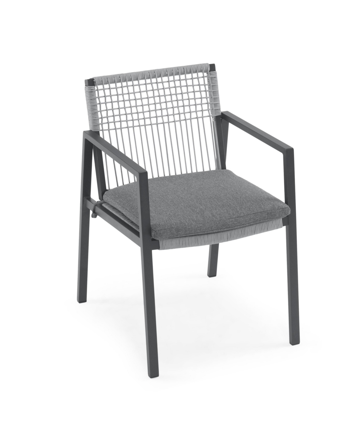 Streamdale Aluminum Outdoor Dining Set for 6 with Faux Wood Table