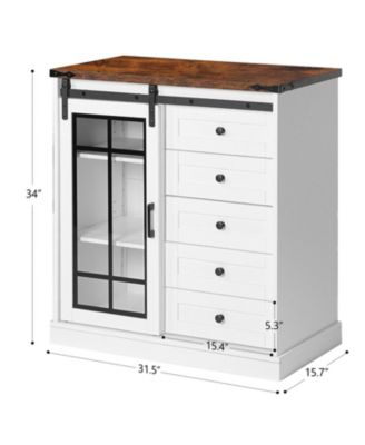 Modern Minimalist Storage Cabinet for Kitchen, Living Room or Home