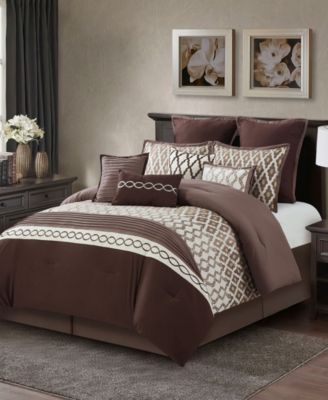 Caval Geometric 10-Pc. Comforter Set, Queen